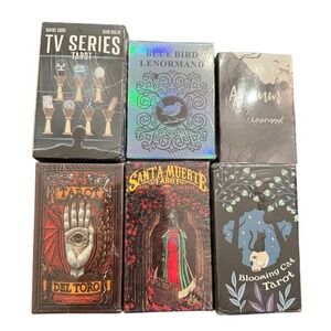 Tarot Deck Bundle 6pc Del Toro Santa Muerte Blooming Cat TV Series Lenormand NEW